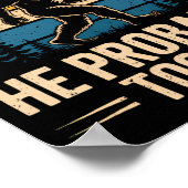 Bigfoot Grappige Disc Golf Sasquatch Frisbee Manne Poster (Hoek)