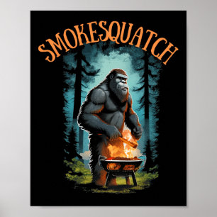 Bigfoot Grillen Sasquatch Pitmaster Grill BBQ Smo Poster