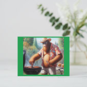 Bigfoot Grilling Burgers Briefkaart (Staand voorkant)