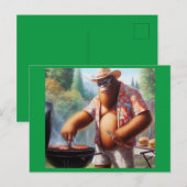 Bigfoot Grilling Burgers Briefkaart (Voorkant / Achterkant)