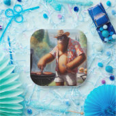 Bigfoot Grilling Burgers Papieren Bordje (Feest)