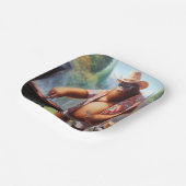 Bigfoot Grilling Burgers Papieren Bordje (Gebogen)