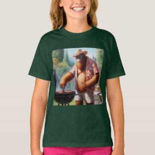 Bigfoot Grilling Burgers T-shirt