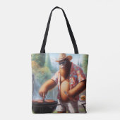 Bigfoot Grilling Burgers Tote Bag (Achterkant)