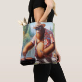 Bigfoot Grilling Burgers Tote Bag (Dichtbij)