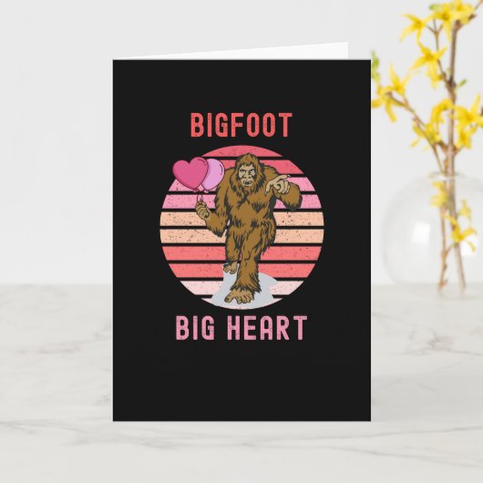 Bigfoot groot hart kaart (Gele Bloem)
