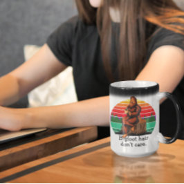 Bigfoot Haar Maakt Niet Uit Sasquatch Grappig 15oz Magische Mok