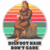 Bigfoot Hair maakt geen grappige auto Sticker (Voorkant)