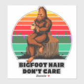 Bigfoot Hair maakt geen grappige auto Sticker (Vel)
