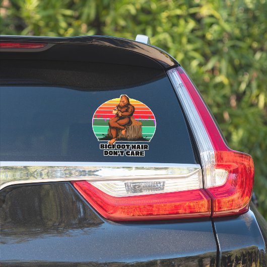 Bigfoot Hair maakt geen grappige auto Sticker (Auto Zijkant)
