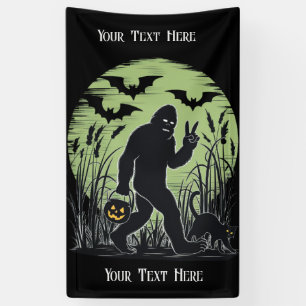 Bigfoot Halloween Green en Black Banner