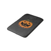 Bigfoot Halloween Pompoen Silhouet Ontwerp_1 Badmat (Gekanteld)