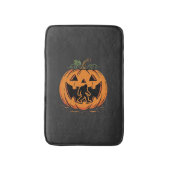 Bigfoot Halloween Pompoen Silhouet Ontwerp_1 Badmat (Voorkant Verticaal)