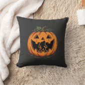 Bigfoot Halloween Pompoen Silhouet Ontwerp_1 Kussen (Deken)