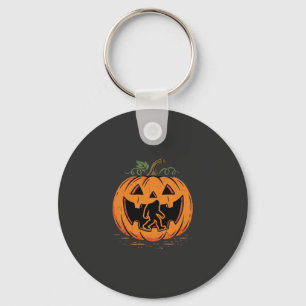 Bigfoot Halloween Pompoen Silhouet Ontwerp_1 Sleutelhanger