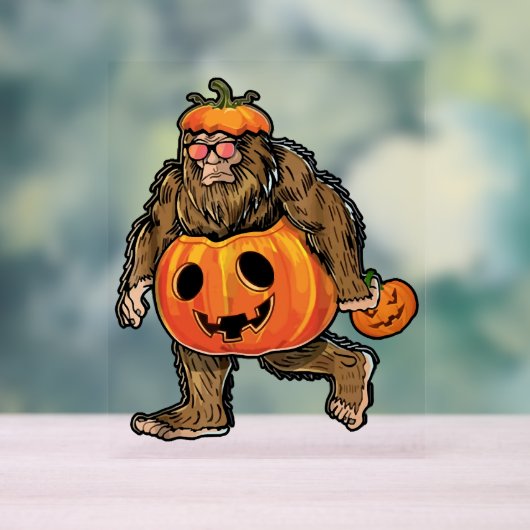 Bigfoot Halloween Pumpkin halloween Acryl Bord (Neutraal)