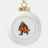 Bigfoot Halloween Pumpkin halloween Keramische Bal Ornament (Voorkant)