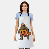 Bigfoot Halloween Pumpkin halloween Schort (Gedragen)