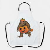 Bigfoot Halloween Pumpkin halloween Schort (Voorkant)