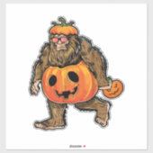Bigfoot Halloween Pumpkin halloween Sticker (Vel)