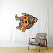 Bigfoot Halloween Pumpkin halloween Wandkleed (In Situ (horizontaal))