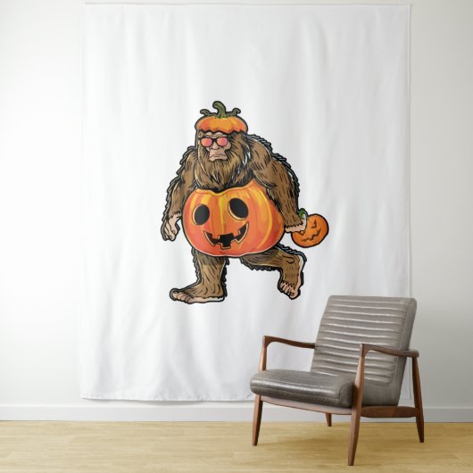 Bigfoot Halloween Pumpkin halloween Wandkleed