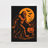 Bigfoot Halloween Sasquatch Jack O Lantern Kaart (Voorkant)