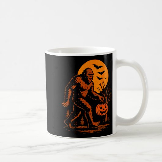 Bigfoot Halloween Sasquatch Jack O Lantern Koffiemok (Rechts)