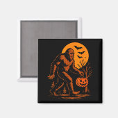 Bigfoot Halloween Sasquatch Jack O Lantern  Magneet (Voorkant / Achterkant)