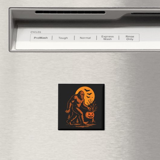 Bigfoot Halloween Sasquatch Jack O Lantern  Magneet (Insitu (Vaatwasser))