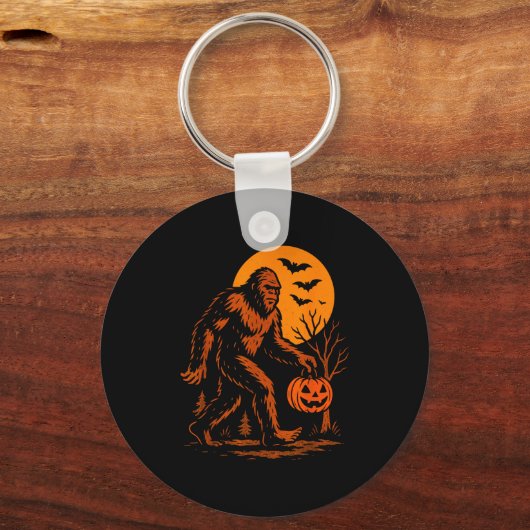 Bigfoot Halloween Sasquatch Jack O Lantern  Sleutelhanger (Voorkant)
