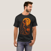 Bigfoot Halloween Sasquatch Jack O Lantern  T-shirt (Voorkant volledig)