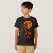 Bigfoot Halloween Sasquatch Jack O Lantern  T-shirt (Voorkant volledig)
