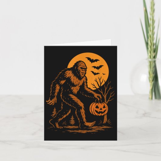 Bigfoot Halloween Sasquatch Kaart (Voorkant)