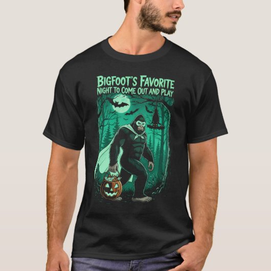 Bigfoot Halloween T-Shirt | Funny Sasquatch Quote (Voorkant)