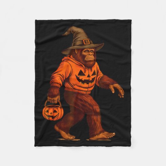 Bigfoot Halloween Trick Or Treat Sasquatch Costume Fleece Deken (Voorkant)
