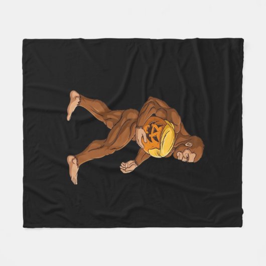 Bigfoot Halloween Trumpkin Pumpkin Classic Fleece Deken (Voorkant (Horizontaal))