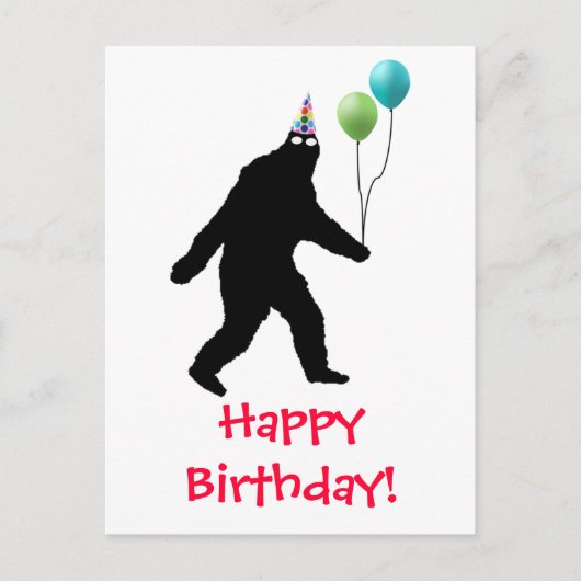 Bigfoot Happy Birthday! Briefkaart (Voorkant)