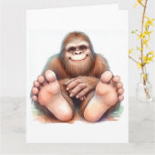 Bigfoot Happy Birthday  Kaart (Gele Bloem)