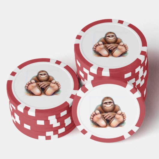 Bigfoot Happy Feet Poker Chips (Opstapeling)