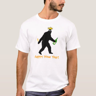 Bigfoot Happy Nieuwjaar! T-shirt