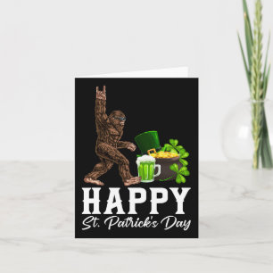 Bigfoot Happy St Patricks Day Shirt Funny Green SA Kaart