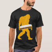 Bigfoot Harmonica Sasquatch Harpist French Harp Pl T-shirt (Voorkant)