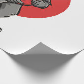 bigfoot hart valentijnsdag cadeaupapier (Hoek)