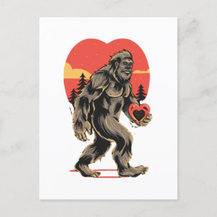 Bigfoot hart Valentijnsdag Feestdagenkaart