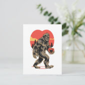 bigfoot hart valentijnsdag feestdagenkaart (Staand voorkant)