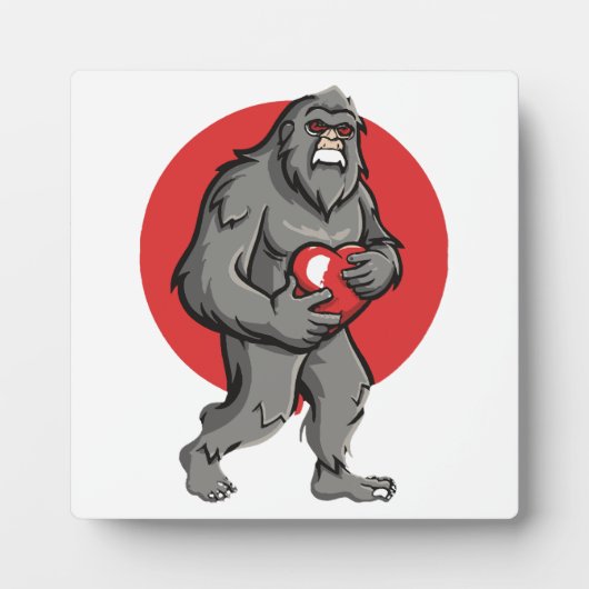 bigfoot hart valentijnsdag fotoplaat (Voorkant)