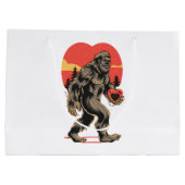 Bigfoot hart Valentijnsdag Groot Cadeauzakje (Achterkant)
