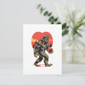 Bigfoot hart Valentijnsdag Informatiekaartje (Staand voorkant)