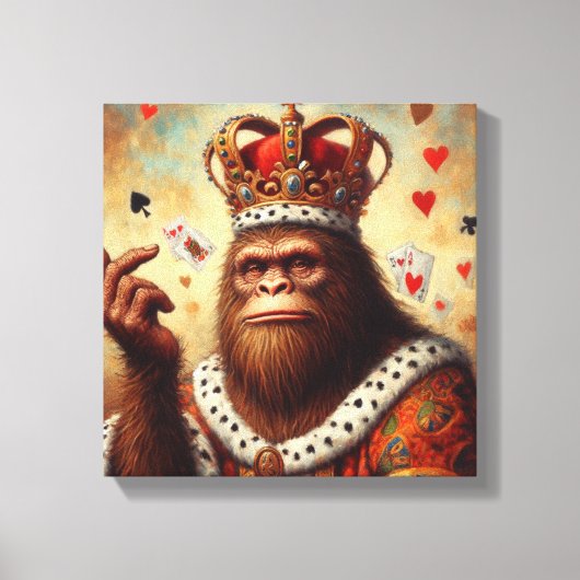 Bigfoot Hartenkoningin Canvas Afdruk (Voorkant)